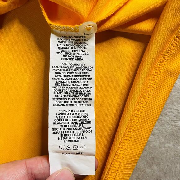 Callaway Golf Polo Shirt Men's‎ Large Orange Micro Texture Lightweight Polyester - Picture 7 of 9